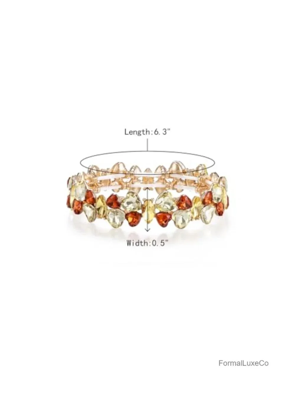 Marquise Rhinestone Stretch Bracelet Bridal Wedding Jewelry Crystal